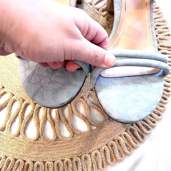 NWOT Vionic Paula Women's Backstrap Heeled Sandal Sky Blue Leather Size 9 - Picture 8 of 11